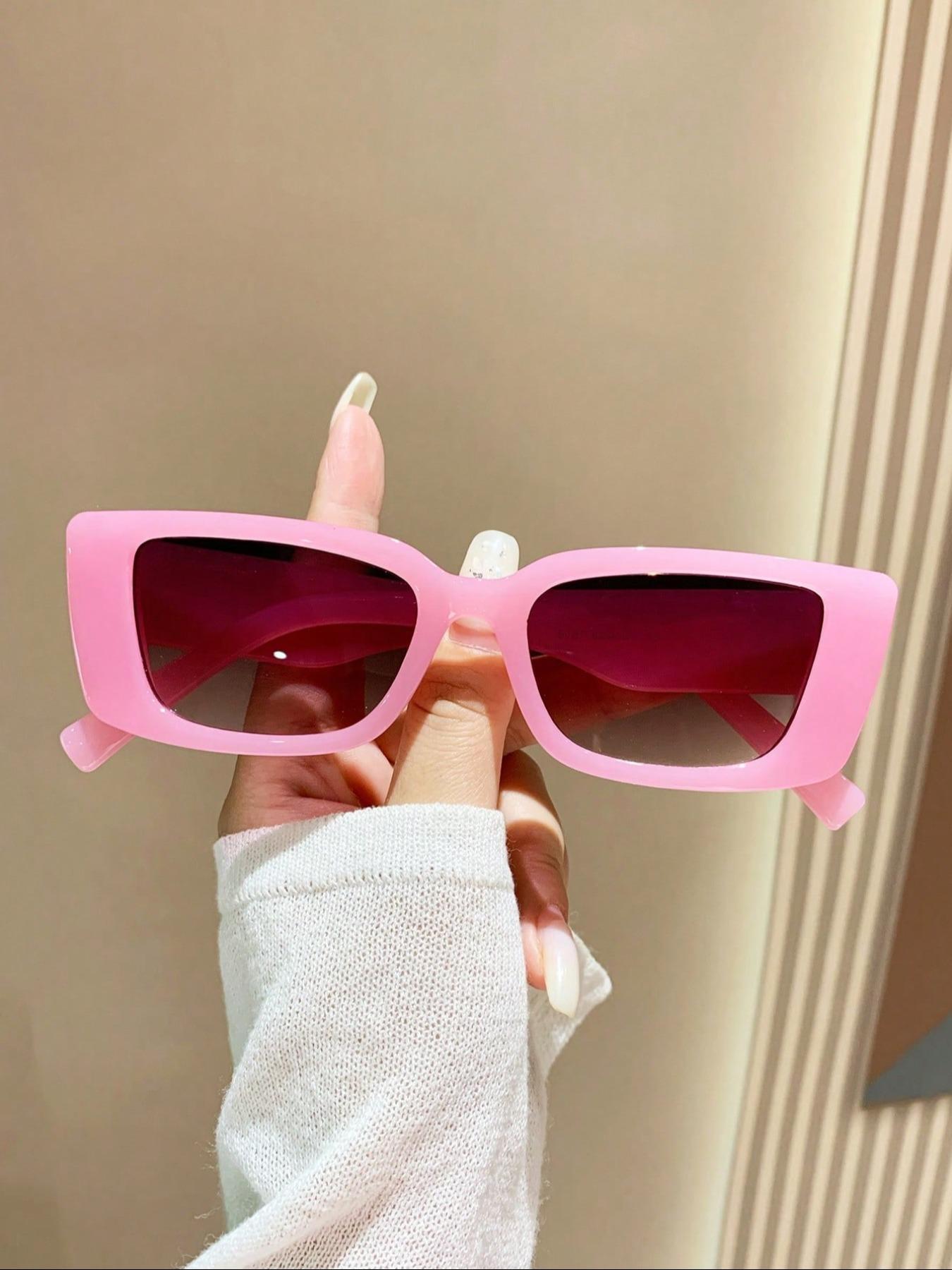 Summer Outfits 2024 Square Frame Sunglasses, New Fashion Travel Accessories for Women & Men, Lightweight and Durable for Outdoor Sun Protection Glasses for Daily Use, Trendy Beach Eyewear