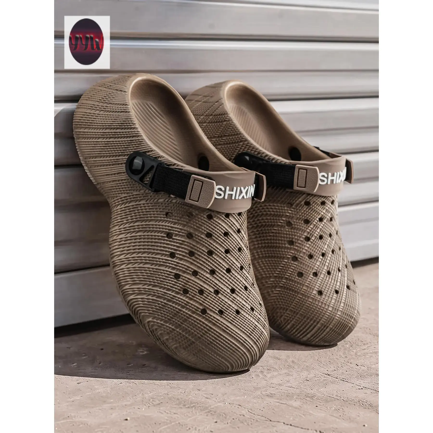 YYW1 Men's Sporty Clogs, 2026-On Slipper Sandals, Adjustable Strap, Breathable & Lightweight Casual Streetwear