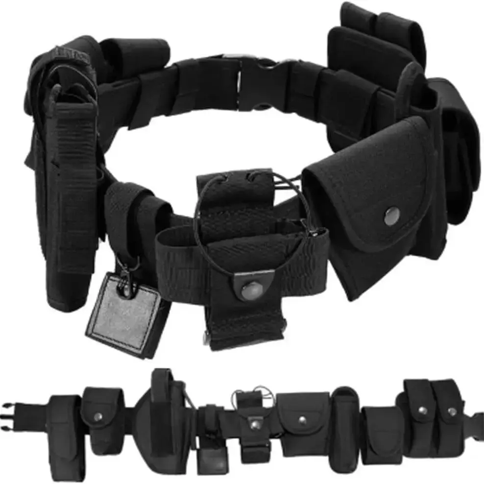 10 in 1 Tactical Duty Belt for Men, Adjustable Molle Utility Waist Belt, Complete Kit with Multiple Pouches, Outdoor Gear