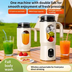 Freshly Squeezed Juice Cup, Two-In-One Juicer, Smart Control, Ice Crushing Blender, Push Type Control, Model Hs-960, 50w Power Consumption