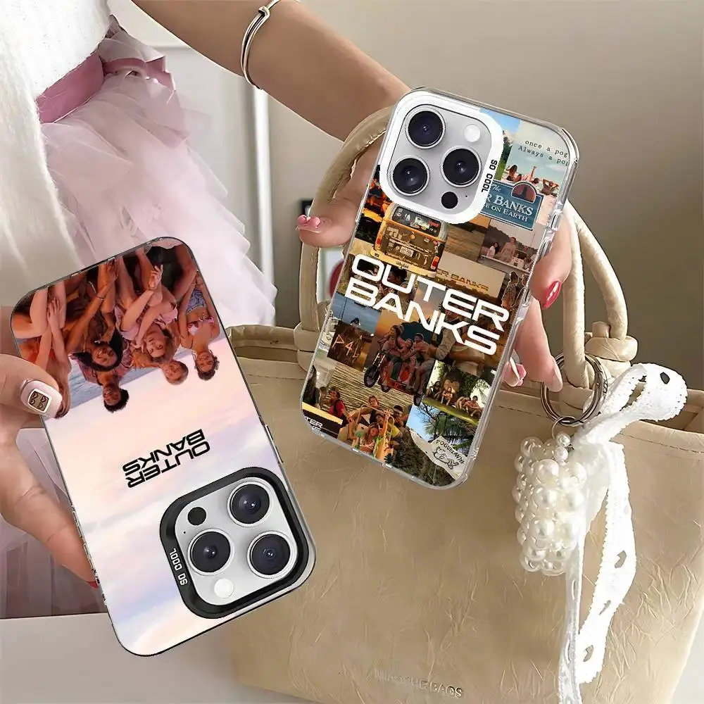 R-Rudy P-Pankow Outer Banks Aesthetic TPU+PC Silver Shockproof Protection Phone Case, Mobile Phone Accessory, Full Access, Compatible with iPhone 11-17 Pro Max/Plus & Samsung Galaxy S23-S25