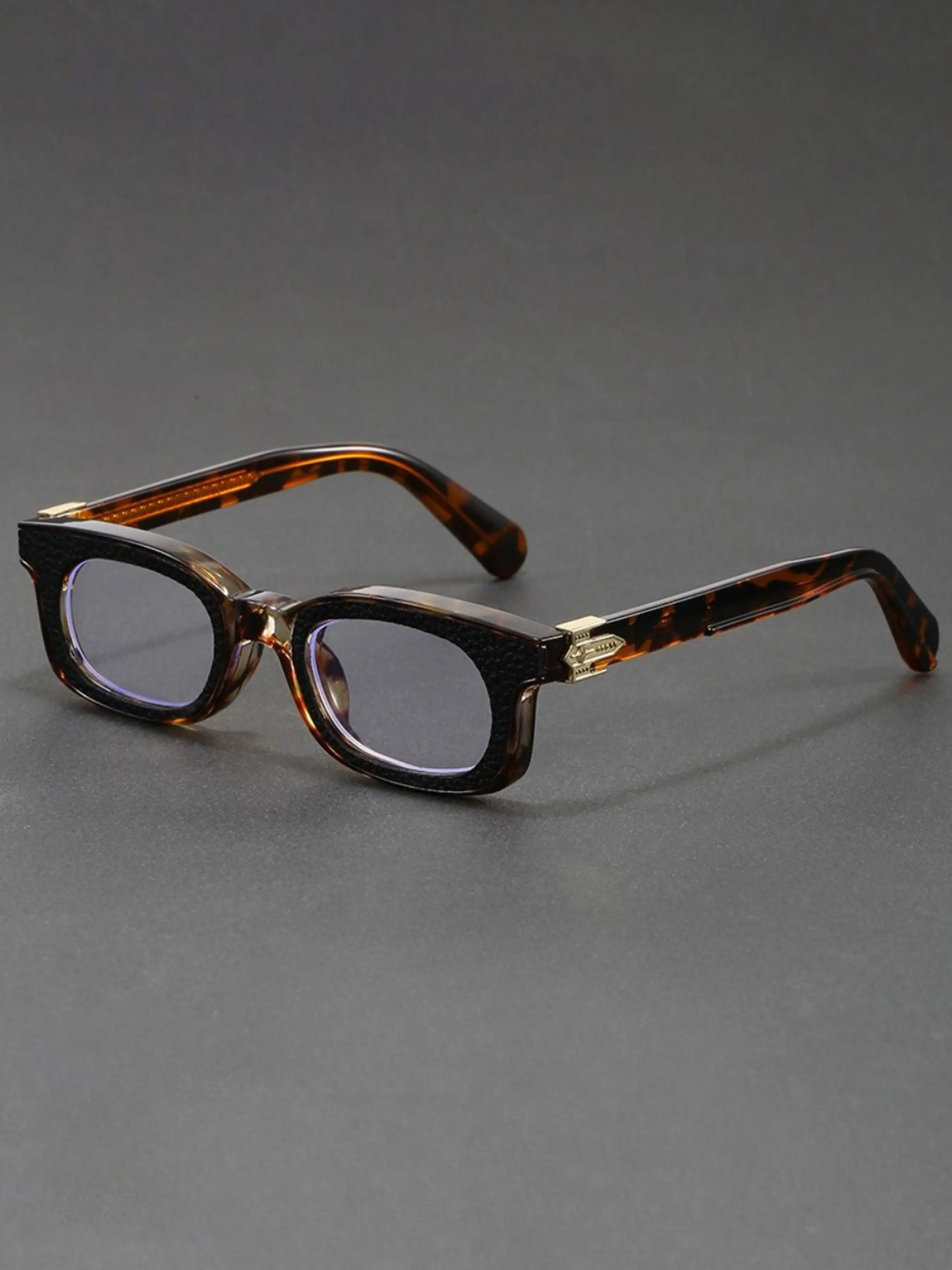 COJOS Simple Retro Textured Square Glasses Suitable for Daily Use By Men and Women Comes with Glasses Upgrade Gift Box Packaging