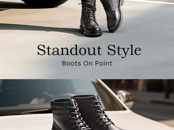 Bruno Marc Men's Dress Oxford Fashion and Comfort Ankle Lace Up Boots