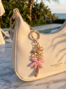 Handmade Coconut Tree Keychain, Palm Leaf Beach Travel Charm, Hawaiian Style Pendant, Bohemian Y2K Bag Accessory, Festival Gift