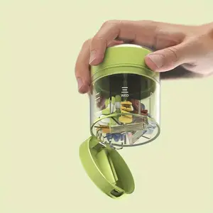 1pc Medicine cutter and medicine box, two-in-one portable seven-day mini medicine storage box