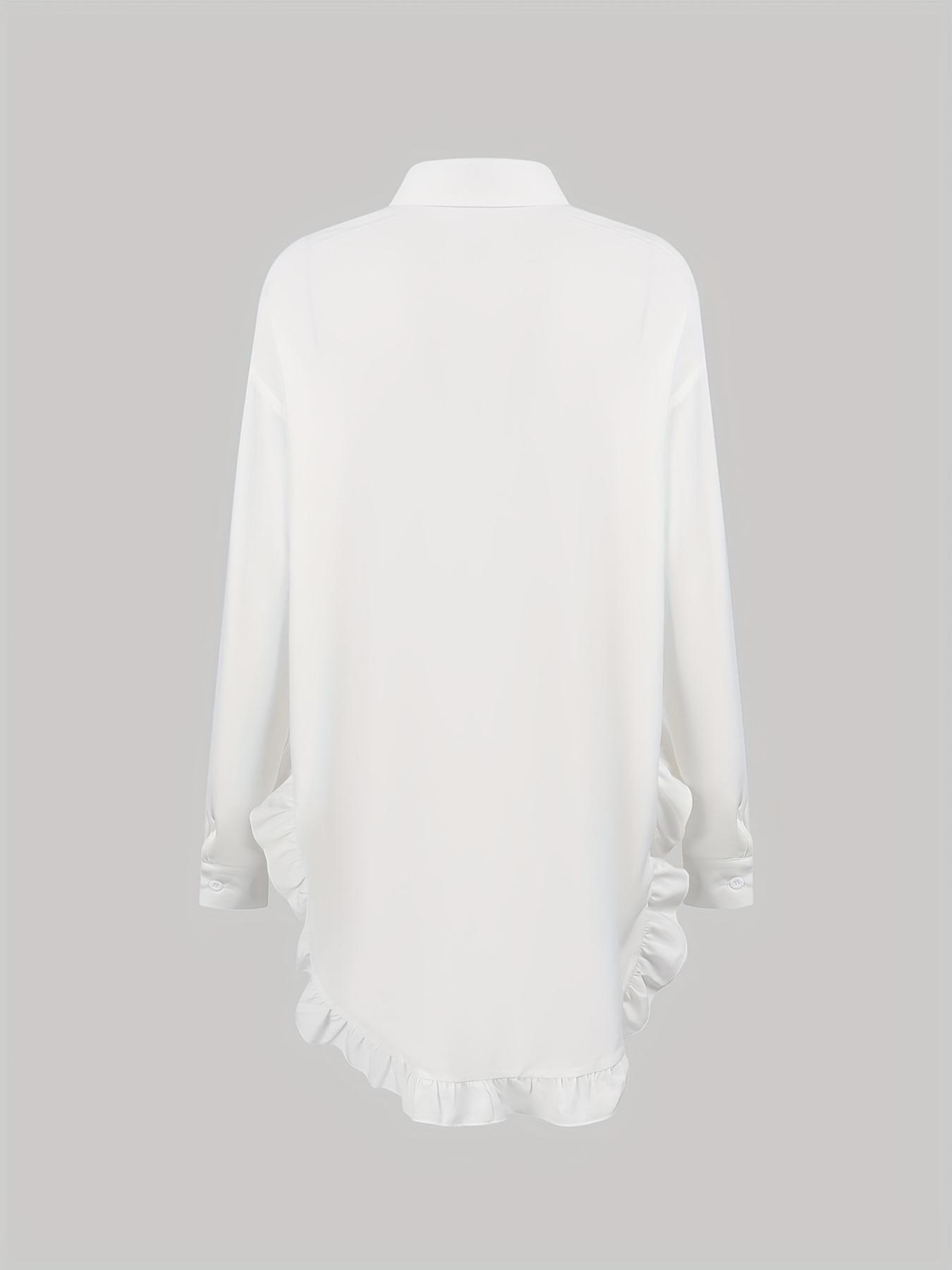 Valentine's Day Women's Casual Loose Fashion Dress, Ruffled Hem Design, All Season Wearable, Perfect for Daily & Stylish Looks