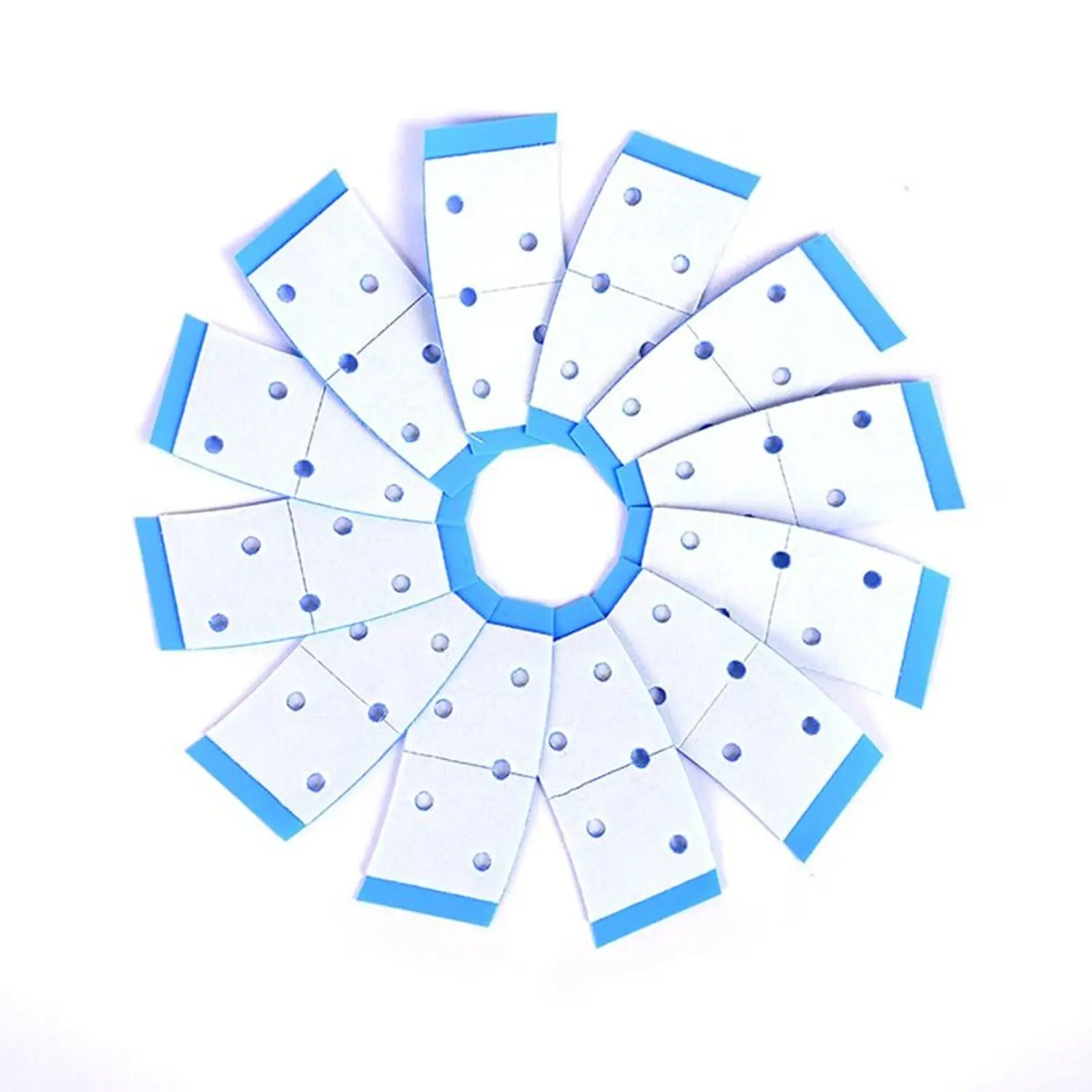 Wig Tape Strips 10/50pcs Double Sided Waterproof Lace Wigs Adhesive Tape for Lace Wig Toupee (Blue with Hole)