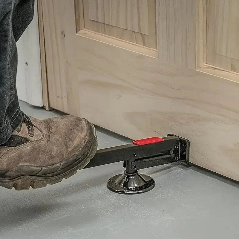 Practical Heavy-Duty Metal Door Lifter, 360° Rotation Lever-Activated Door Panel Elevator for Door Installation, Convenient Home & Office Door Hardware, Gift for Men