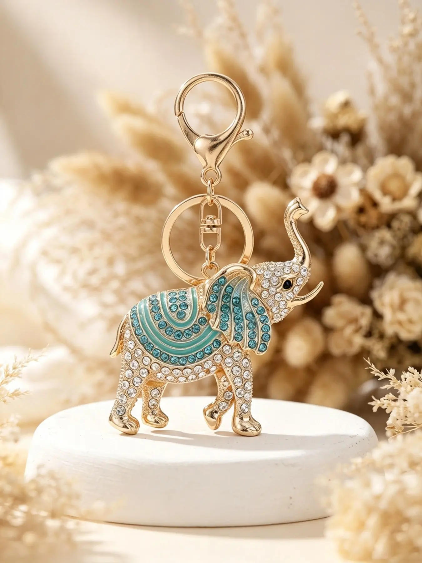Durable Elephant Keychain, Key Chain Accessories, Cute Cartoon Metal Animal Travel Accessory, Trendy Small Elephant Bag Charm, Perfect Gift for All Occasions