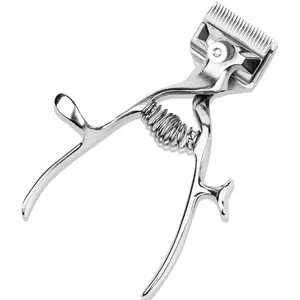1 Pcs Fashion Manual Hair Clipper Trimmer Stainless Steel Handheld Hairdressing Tool for Home, Vintage Hand Push Grooming Cutter for Men & Pet