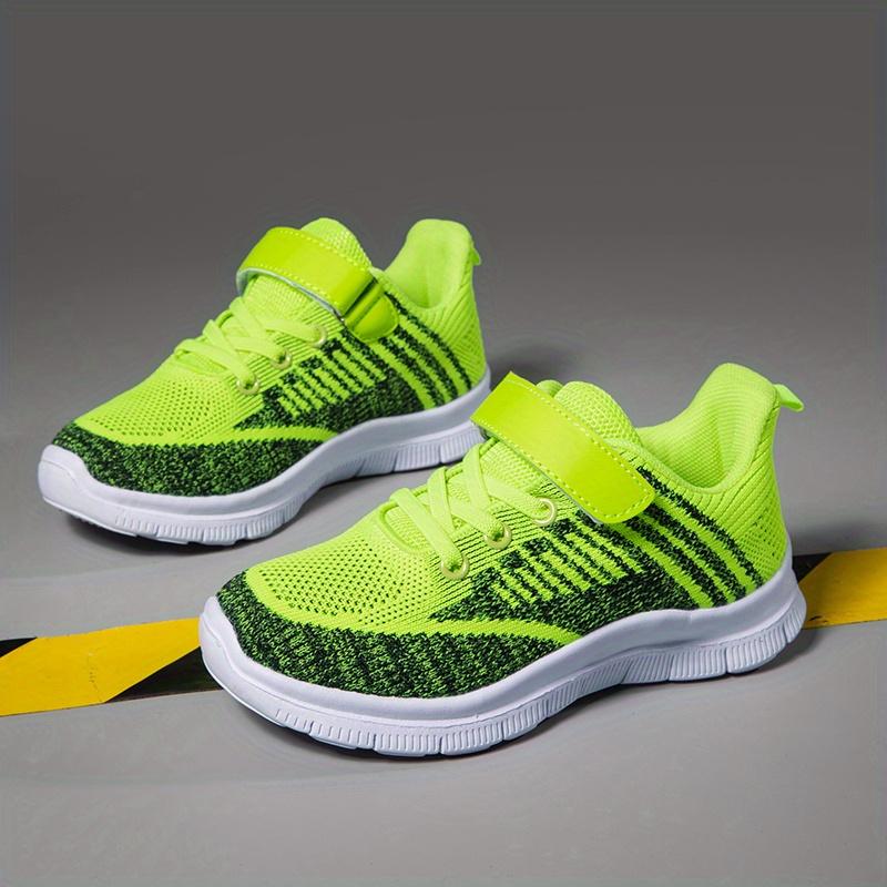 Kids.- Kids' Knitted Mesh Athletic Sneakers - Breathable, Lightweight Girl Shoes for Running, Stylish Trainers