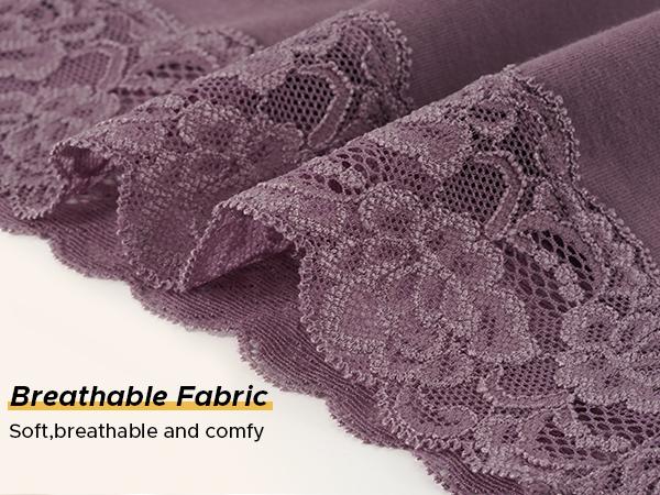 INNERSY Women's Cotton Lace Briefs 5-Pack