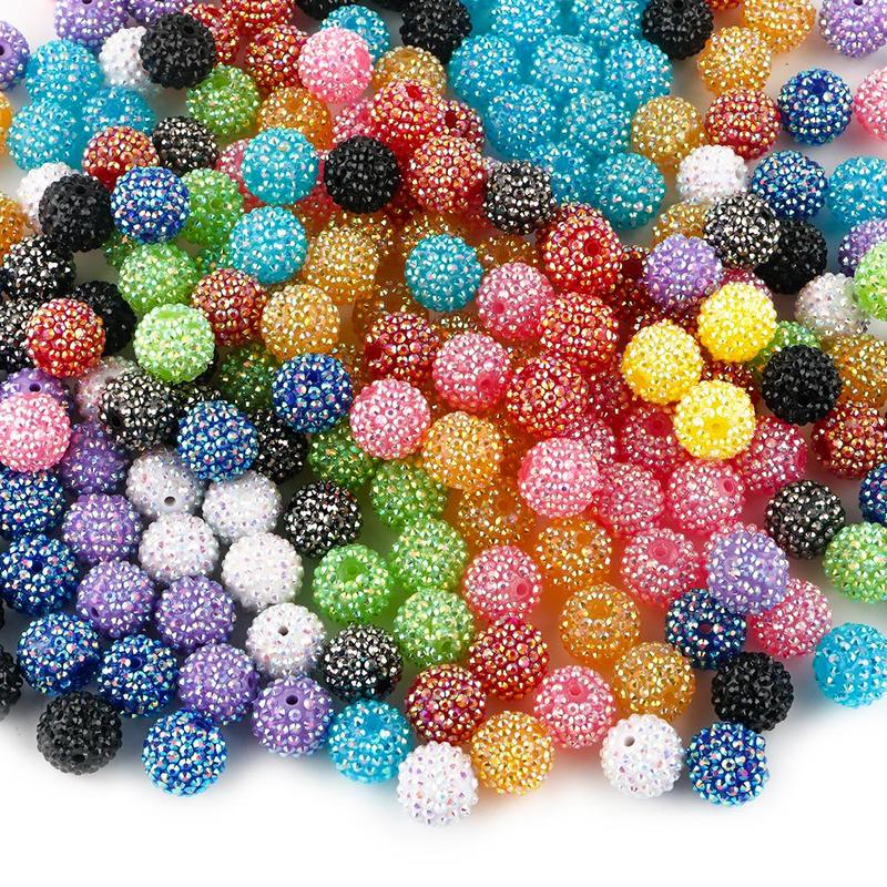 12/16/20mm Colorful Acrylic Beads Mix, 12pcs/set for Jewelry Making, DIY Accessories for Bracelet Necklace Earrings Pendant Beads Charms Accessories