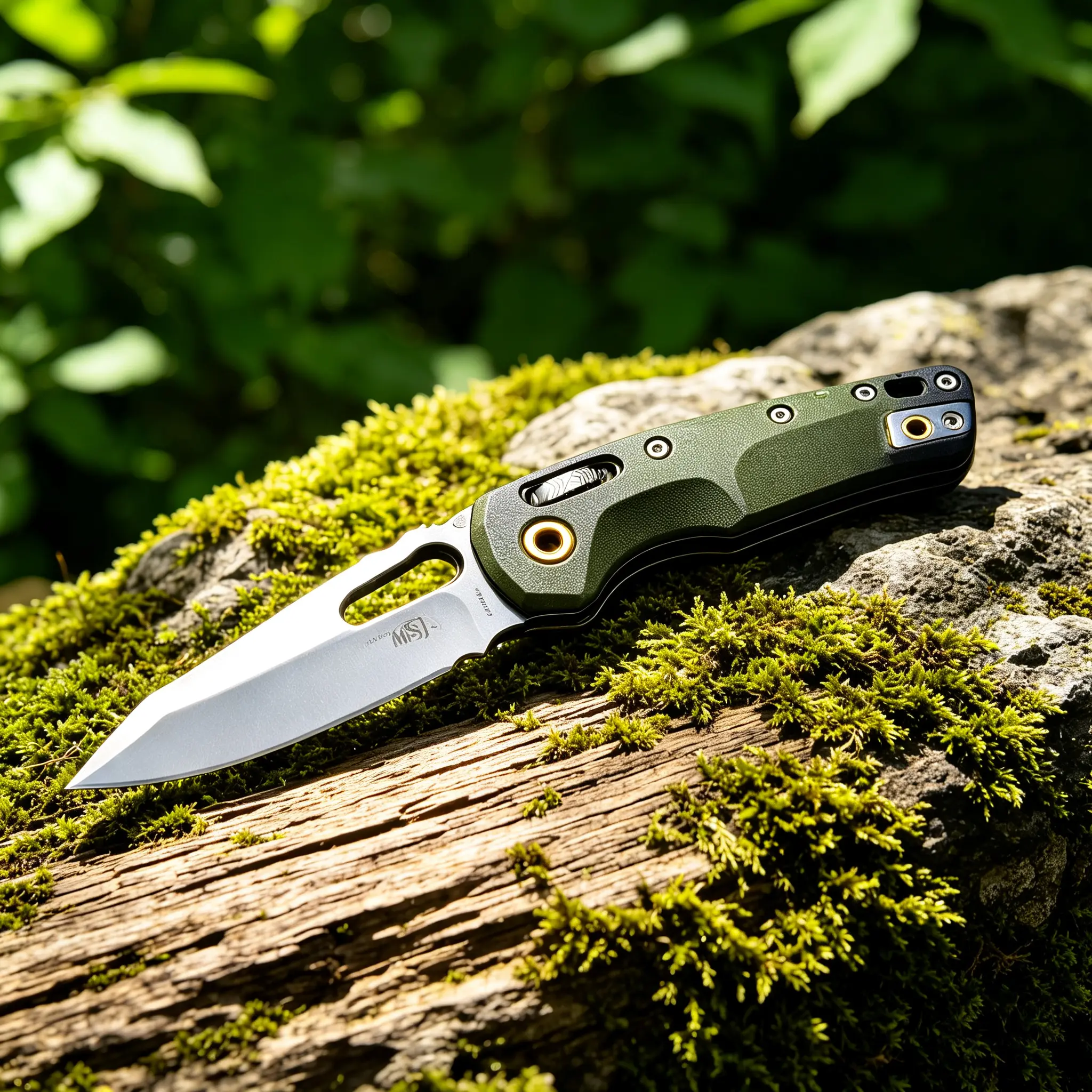 Compact EDC Knife MSI 3.6in M390MK G10 Handle Button Lock for Lightweight Carry