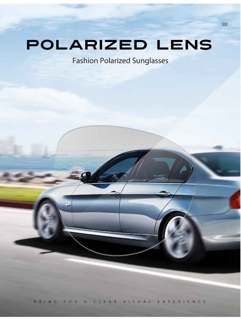 Fashion Oversized Polarized Sunglasses Men Women Luxury Driving Fishing Travel Vintage Square Sun Glasses For Man UV400 Eyewear