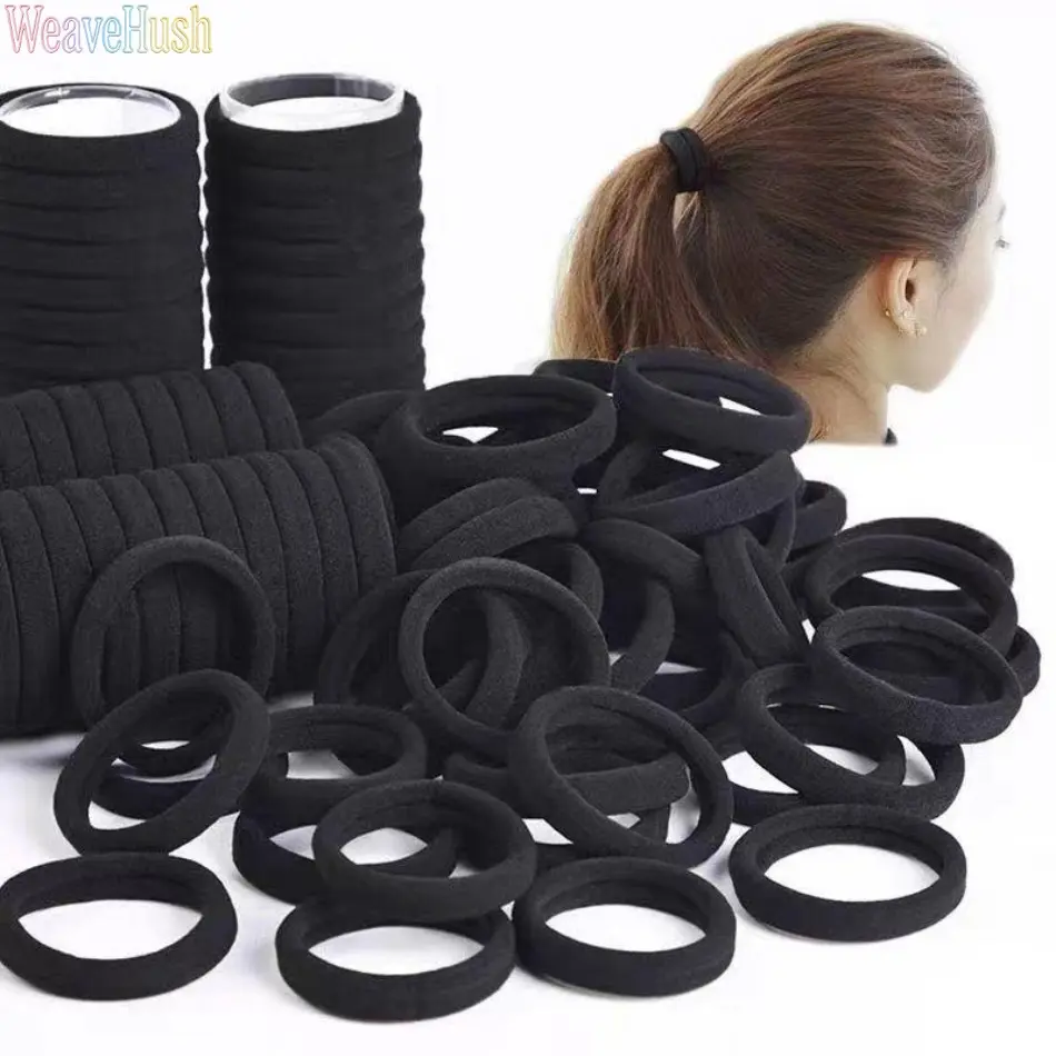 100Pcs Thickened Seamless Hair Ties for Women, High Elastic Durable Stretch Hair Rubber Bands, Soft No Damage Hair Ropes for Daily Ponytail Hairstyle Styling