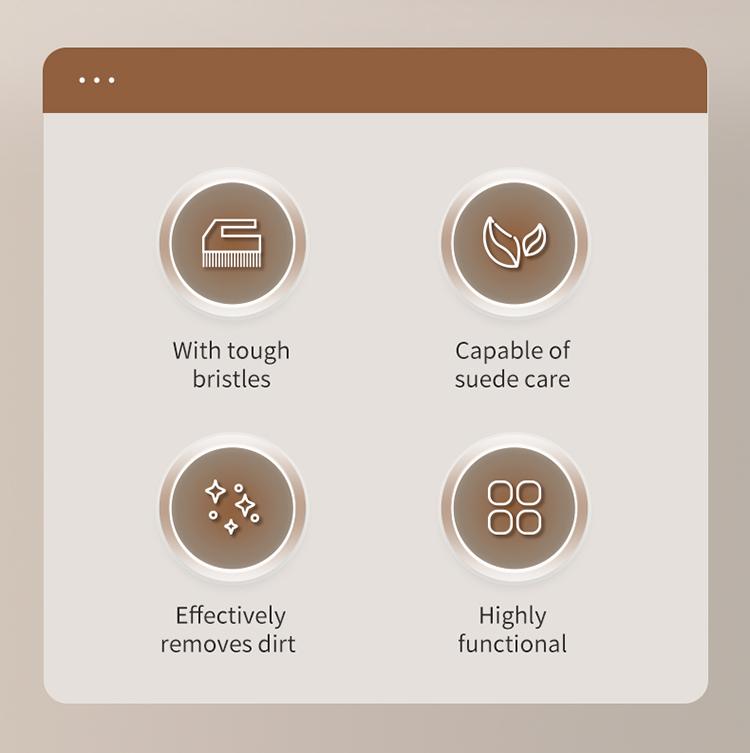 FaSoLa suede shoe brush, soft bristles that do not damage shoes, suede eraser, special shoe brush for cleaning suede