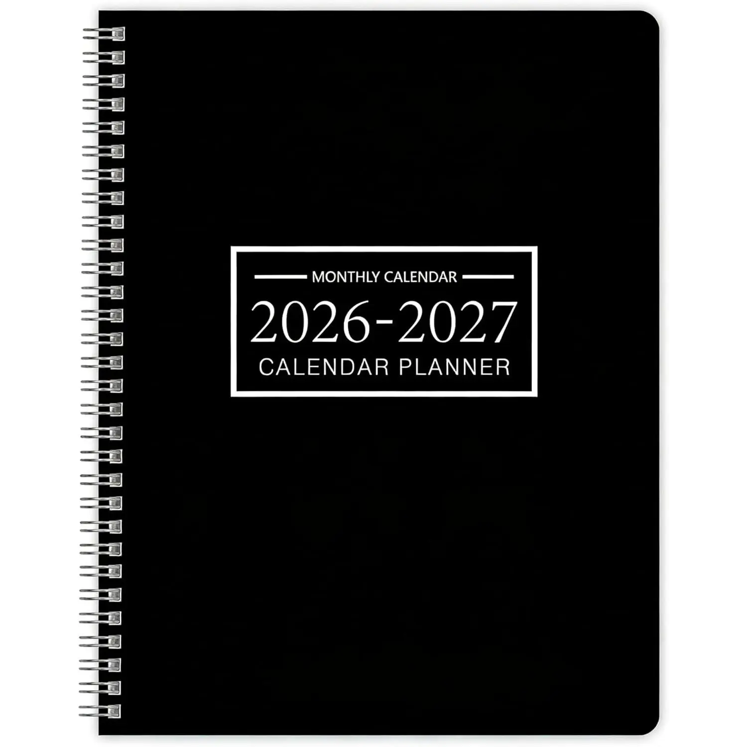2026-2027 Monthly Planner 24 Months Calendar, Jan 2026 - Dec 2027, 8.6" x 11", Hard PVC Cover Spiral Bound Academic Planner Perfect for School Office for Women Men