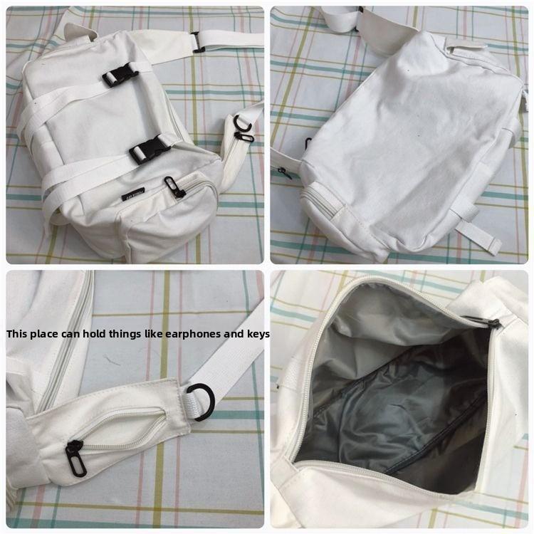 Vintage Canvas Messenger Bag, Large Capacity Crossbody Shoulder Bag for Men and Women, Casual Neutral School Tote with Adjustable Strap, Lightweight Everyday Satchel for College, Travel, Work, Streetwear and Daily Commuting