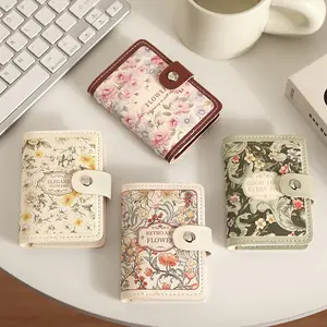 Vintage Floral Oil Painting Card Holder Wallet for Women, Large Capacity Credit Card Organizer, Multi-Slot RFID Blocking Card Case, Retro Art Print ID & Bank Card Wallet, Compact Travel Everyday Carry Accessory