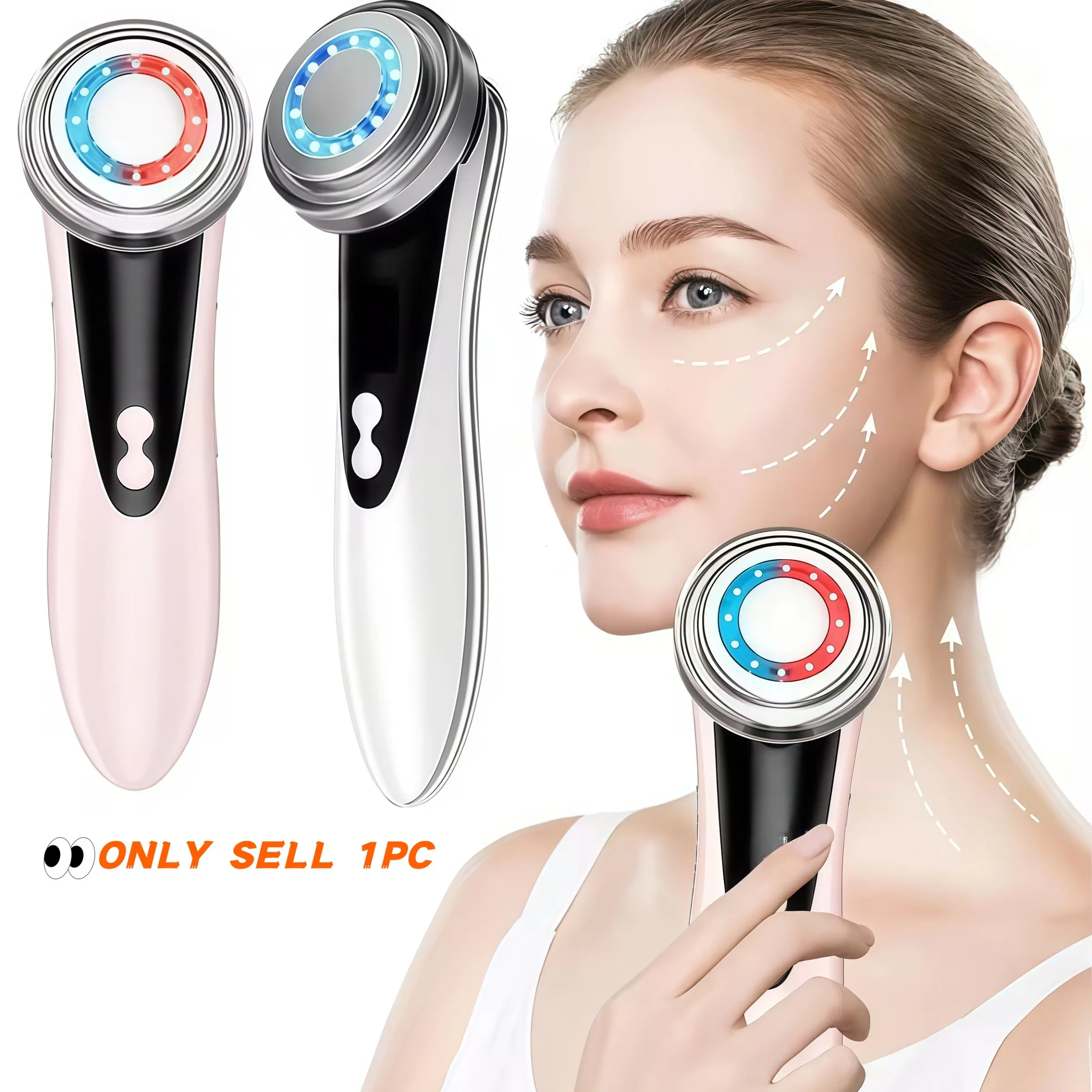 Three Color Facial Neck Beauty Device, Multi-Function USB Charging, Facial Massager, Microdermabrasion Machine, New Beauty Instrument, Facial Care Instrument, Facial Beauty Massagers, USB Rechargeable Facial