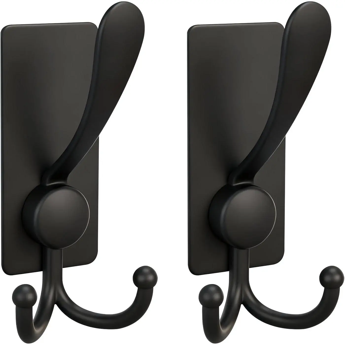 2 Pack Adhesive Hooks, 8lb Stainless Steel Sticky Towel Hooks