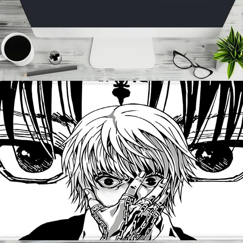 Anime Character Pattern Mouse Pad, Rectangle Gaming Mouse Pad, Non-Slip Mousepad, Office Desk Keyboard Mouse Mat for Home Office Game Room Desk, Gaming Desk Accessory