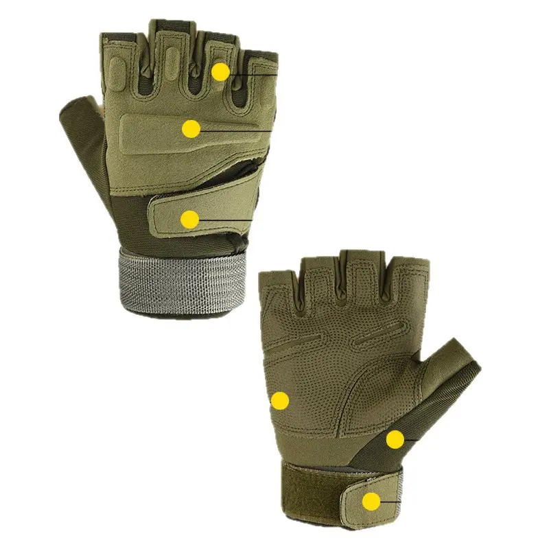 Men's Tactical Protective Motorcycle Gear Gloves, Breathable Half-Finger Nylon Mesh Design with Hard Knuckle Guard, Anti-Slip Palm, Snug Fit & Hook-Loop Closure for Motorcycle Riding, Protective Gloves