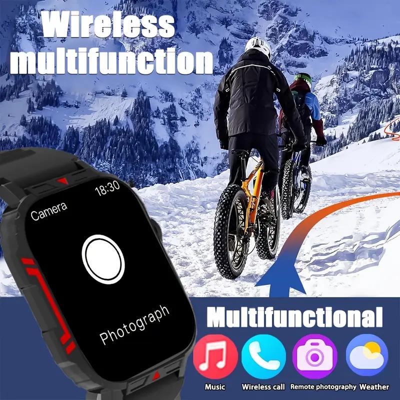 Smart Watch with Bluetooth-compatible Calling, Multi-Sport Modes, Message Alerts, Custom Wallpaper, Compatible with iPhone & Android