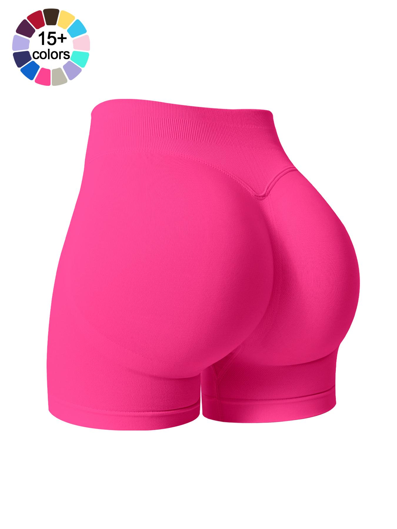 Women's Solid High Waist Gym Shorts, Breathable Comfortable Seamless Skinny Shorts, Ladies Sportswear for Indoor Outdoor Wear, Gym Workout Clothes, Workout Bottoms