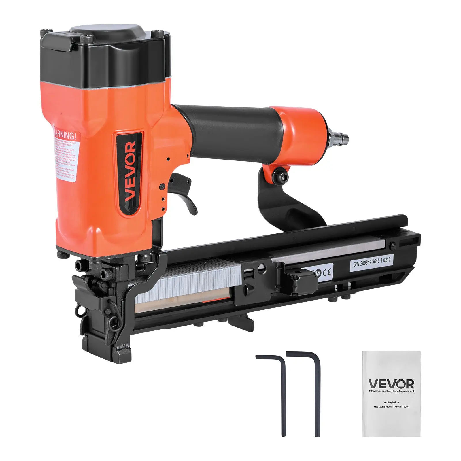 【toolupgrade】VEVOR Pneumatic Staple Gun, 16 Gauge 1-inch Wide Crown Pneumatic Stapler 5/8" to 1-1/2" Length, 70-120PSI Air Staple Gun with Two Firing Modes for Roof Decking, Wall Sheathing, Fencing, Subflooring