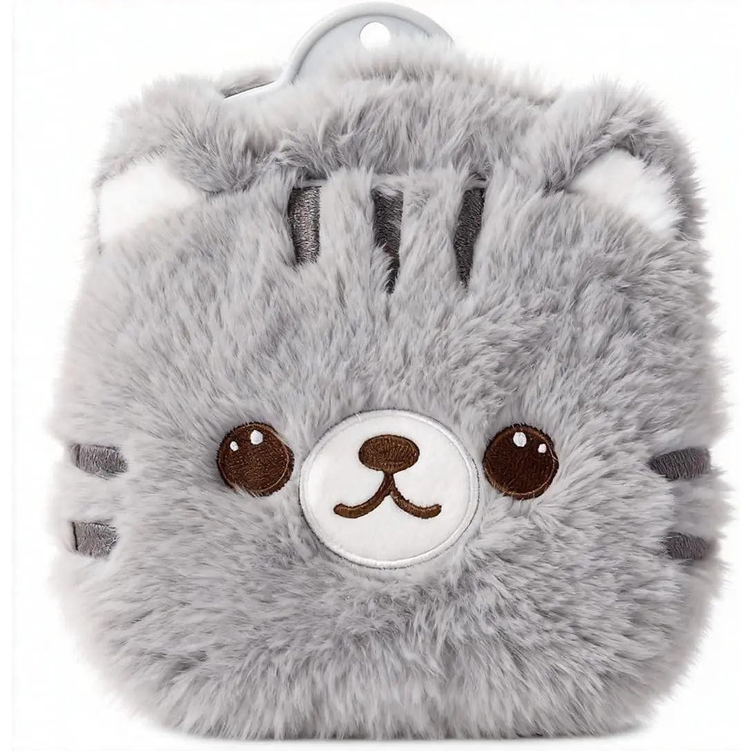 Rubber Hot Water Bottles Pain Relief with Cute Faux Fur Cover