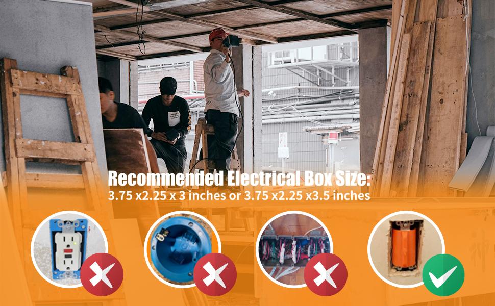 6-Pack Drywall Outlet Marker Tool - Electrical Box Locator for Sheetrock Installation - Protects Wires During Wall Finishing