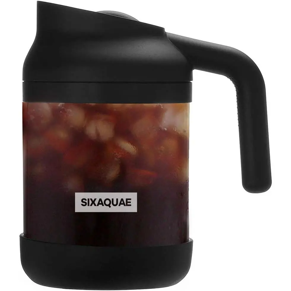 38oz Stainless Steel Cold Brew Coffee Maker with Large Strainer-Filter, Glass Dishwasher-Safe Pitcher for Iced Coffee, Iced Tea (Home Supplies Storage Solution)