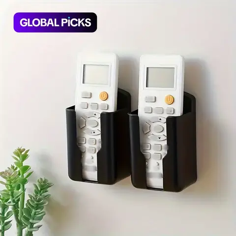 Wall-Mounted Remote Control Holder, 2 Counts Multipurpose Organizing Storage Box for Home & Office, Space-Saving Organizer, Home Organiser, Saves Space #GLOBAL PICKS
