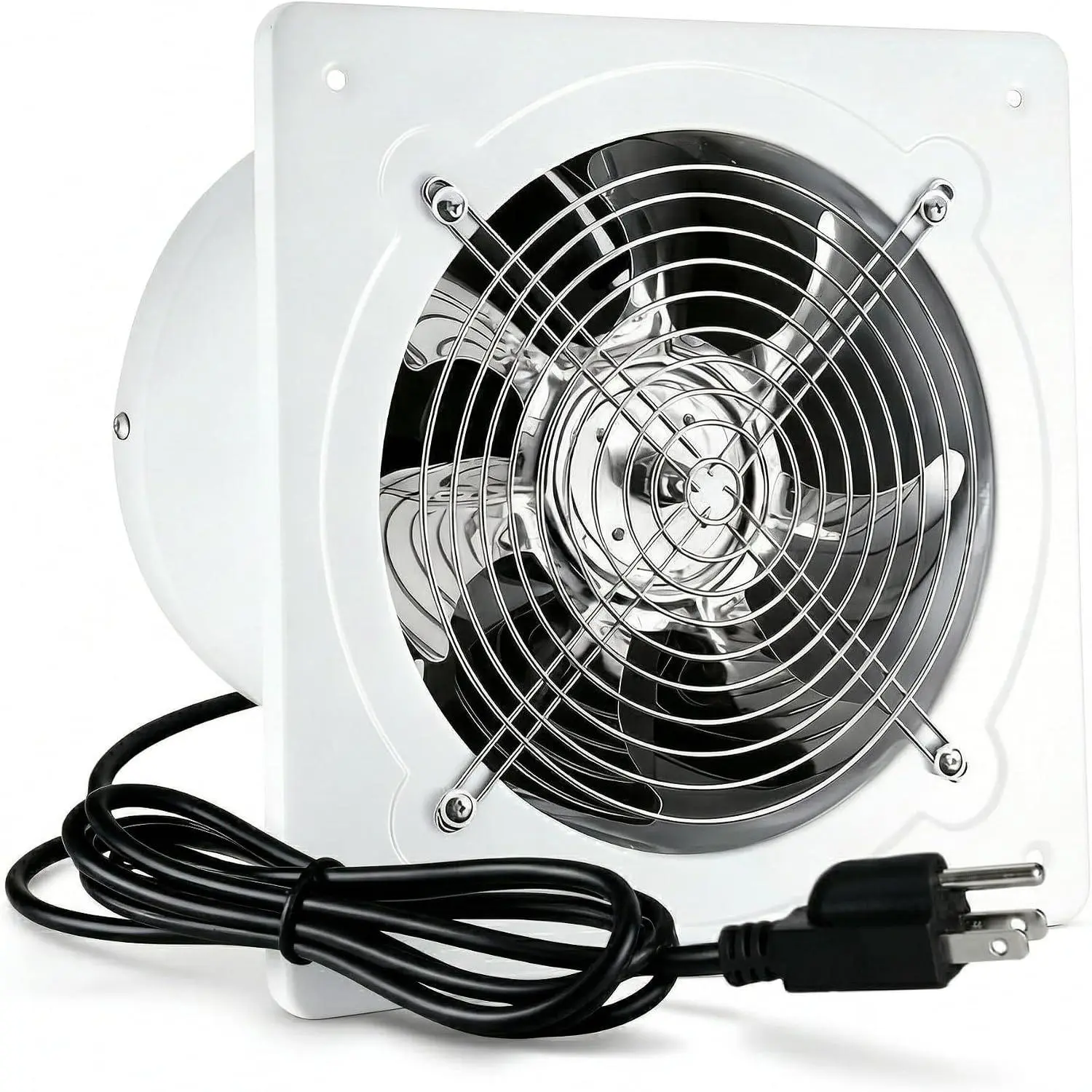 6 Inch Exhaust Fan, Small Wall Mounted Ventilation Fan Kitchen Exhaust Fan | 382 CFM High Airflow Extractor Fan Metal Window Exhaust Fan with Backdraft Damper Ideal for Attic Greenhouse Basement Shed