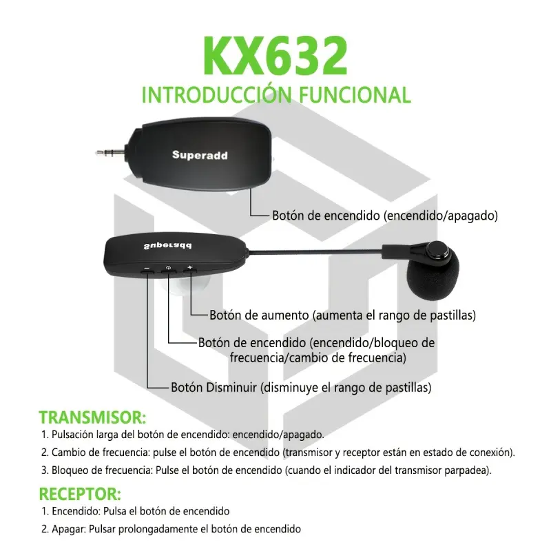 2.4G professional wireless instrument microphone, suitable for saxophone trumpet saxophone wireless transceiver 50 meter range plug