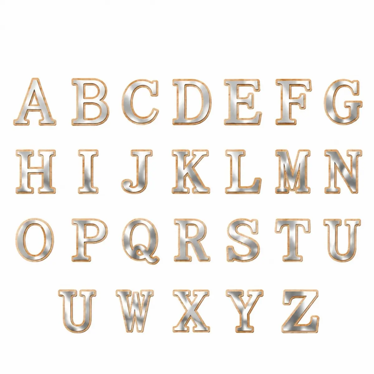 8-Inch Acrylic Letter Self-Adhesive Mirror Wall Stickers & Unfinished Wooden Letters Set, DIY Art, Christmas Decor, Party, Wedding Names, Home Decor