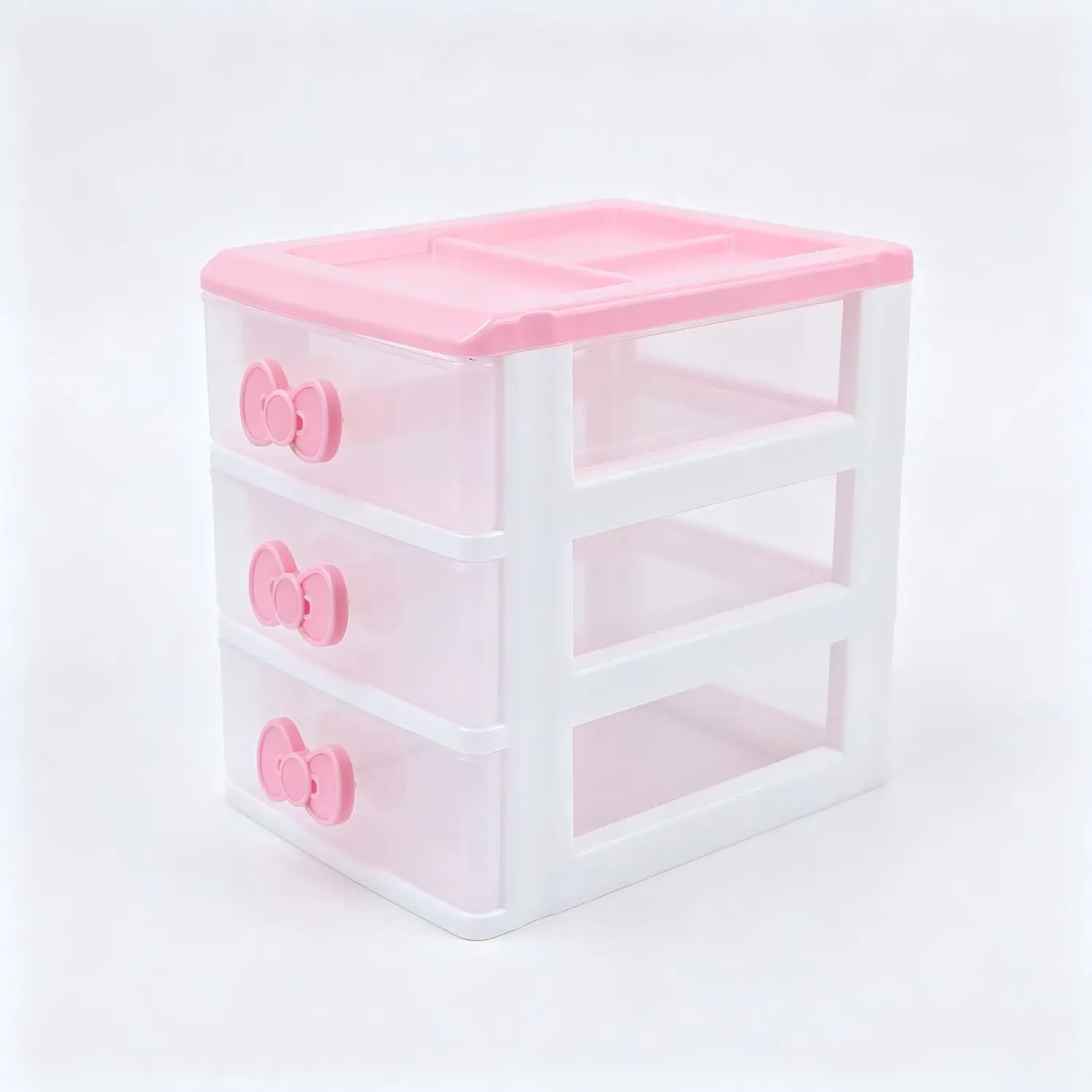 Cute  Desktop Organizer with 3 Drawers – Small Plastic Storage Box for , Makeup, and Office Supplies – Compact  Organizer for Teen Girls’ Room Decor ( 3 Layers)