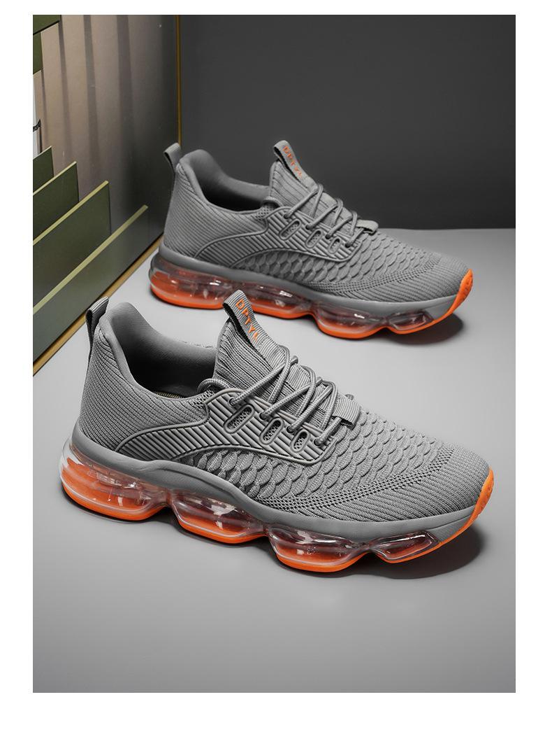 Mesler Men's Sporty Solid RoundToe Laces Trainers, Fashionable Lace UpFront Mesh Breathable Comfortable Sports Air Running Shoes Sporty Lightweight Breathable Running Shoes For Exercise & Daily Wear