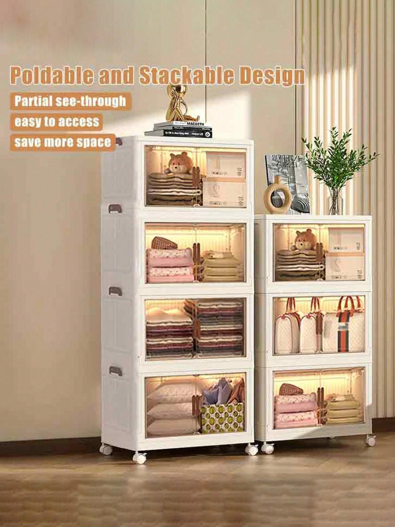 4layers  Plastic Storage Box Organizer, Stackable Storage Box, Covered Storage Box, Storage Container Organizer