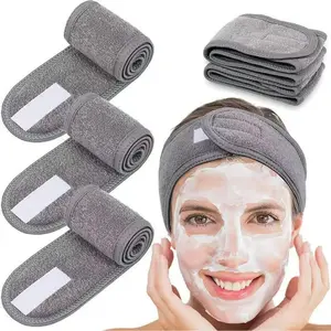3-Pack Women's Adjustable Towel Headbands, Soft Skin-Friendly Camouflage Hair Bands for Face Washing, Hairstyling, Summer & Outdoor Use