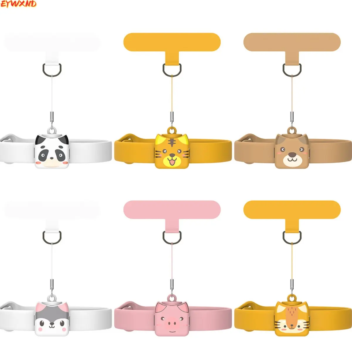 EYWXND Simple cartoon automatic lock wristband, compatible with all phone cases, silicone, portable, drop-proof, custom-made from custom designs.