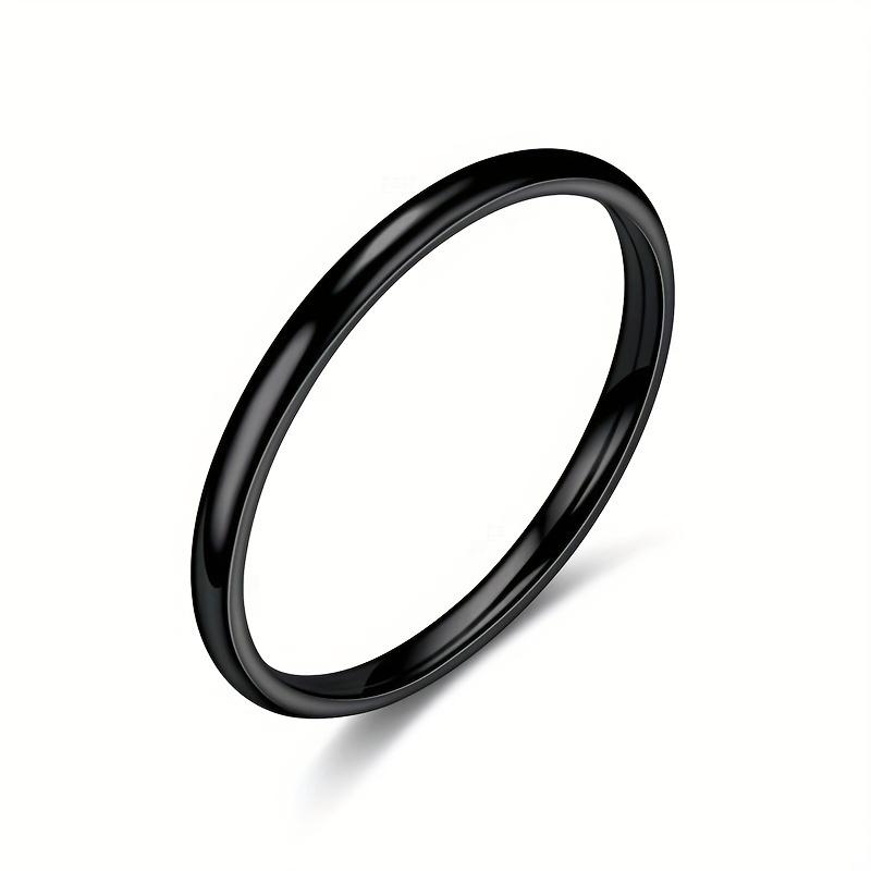 2MM Smooth Ball Bead Ring - Premium Stainless Steel Minimalist Stacking Band, High Polish Chic Finger Accessory, Waterproof & Durable for Daily Wear