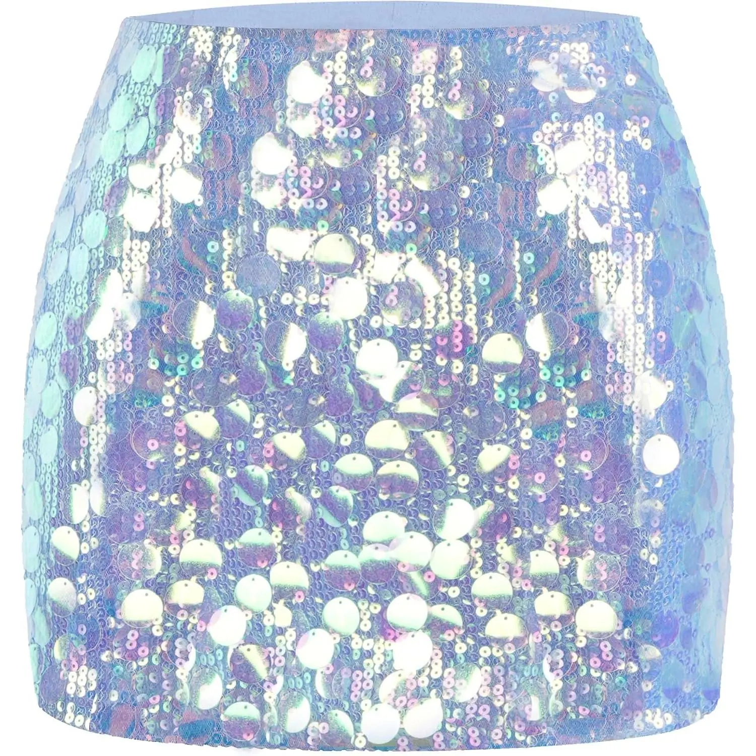 Women's Sequin Bodycon Mini Skirt Sparkly Stretchy Night Out Party Skirt(Gift)