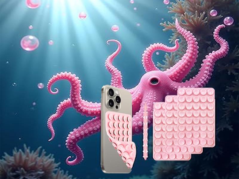 3 Pack Octobuddy Octo Buddy Double Sided Octo Buddy  Phone Grip,  Suction Cup Phone Case Mount Double Sided, Hands-Free Phone Accessories  Grip Bud Black