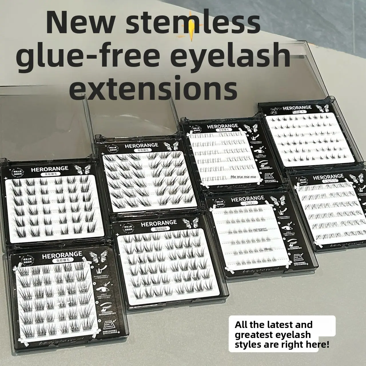 Stemless Self-Stick Eyelashes, Glue-Free Design, Soft Curly Natural Daily Eye Makeup Lashes