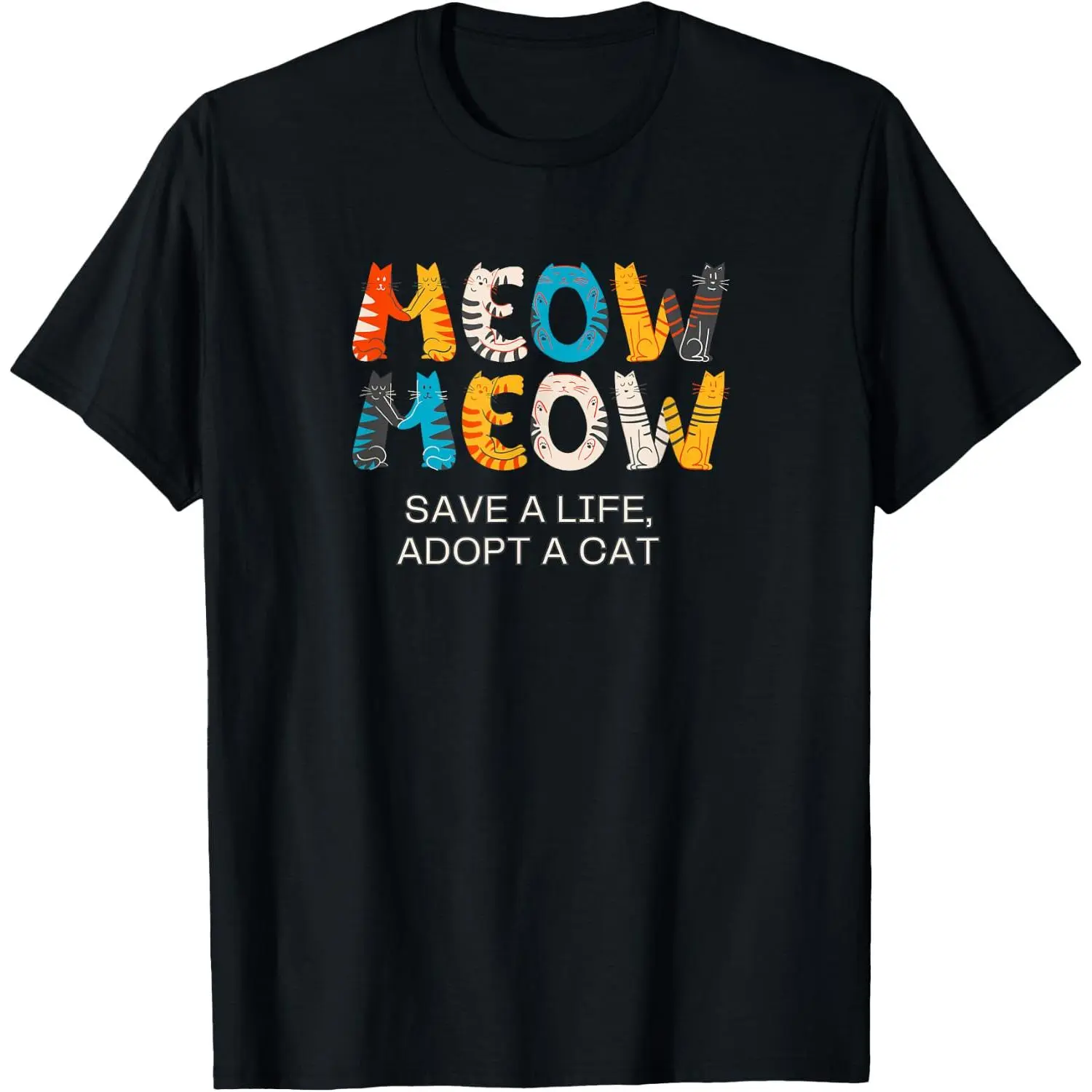Meow, Save A Life, Cat Adoption T-Shirt