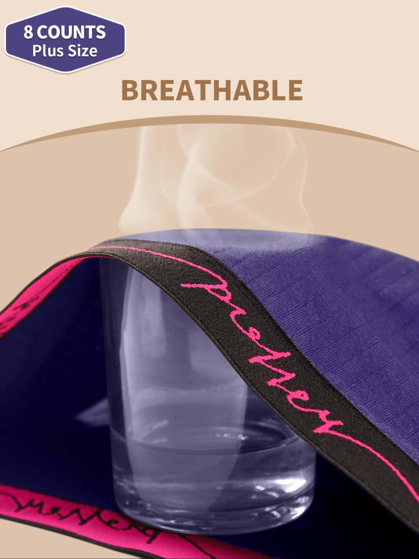 【Plus Size】 Letter Tape Briefs, Soft Comfy Breathable Panty for Daily Wear, Women's Underwear for All Seasons