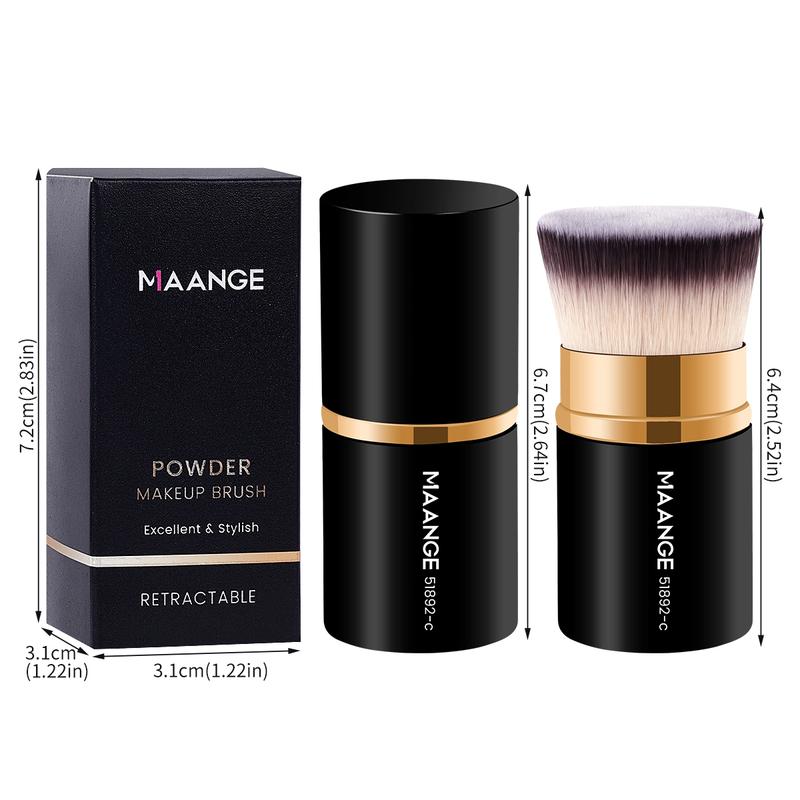 Flat Top Retractable Makeup Brush, Makeup Brush for Foundation Liquid Makeup, Powder, Cream and Blush, Cosmetic Brushes, Professional Makeup Tools for Women, Beauty Travel Brush Flat Top Retractable Makeup Brush, Makeup Brush for Foundation Liquid Makeup, Powder, Cream and Blush, Cosmetic Brushes, Professional Makeup Tools for Women, Beauty Travel Brush